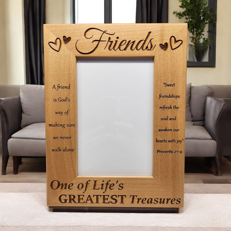 Friends One of Life&#39;s Greatest Treasures | Bible Verse | Gift for Friend | Friendship |  Best Friends | 4x6 Portrait Sized Frame