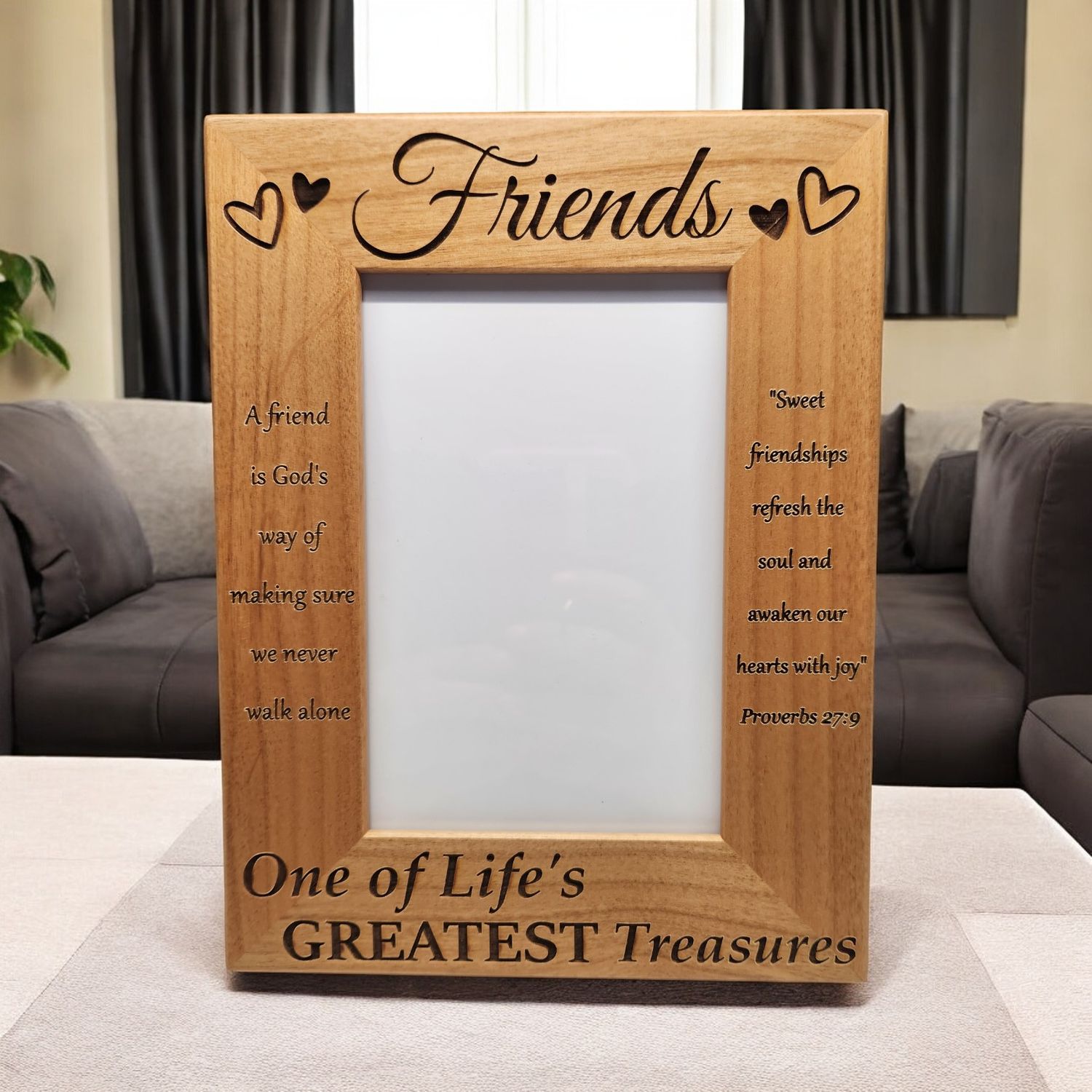 Friends One of Life&#39;s Greatest Treasures | Bible Verse | Gift for Friend | Friendship |  Best Friends | 4x6 Portrait Sized Frame