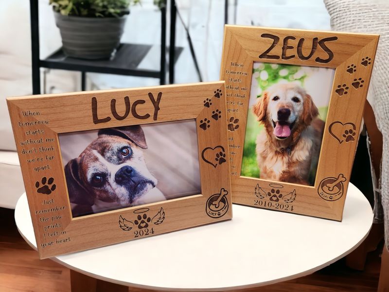 Dog Remembrance Picture Frame | Personalized Sympathy | Tribute | Dog Loss Gift | Pet Loss | Memorial Gift