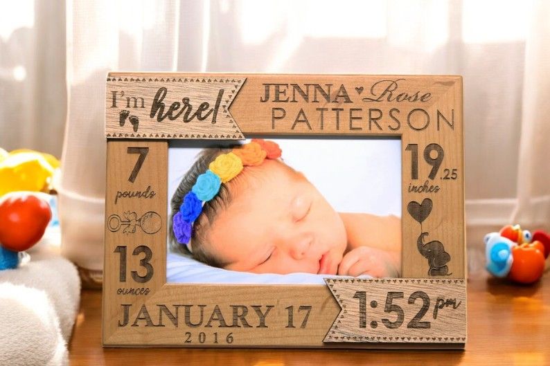 3D Personalized Baby Picture Frame | Birth Announcement | Newborn Picture Frame  | New Baby Gift | Nursery