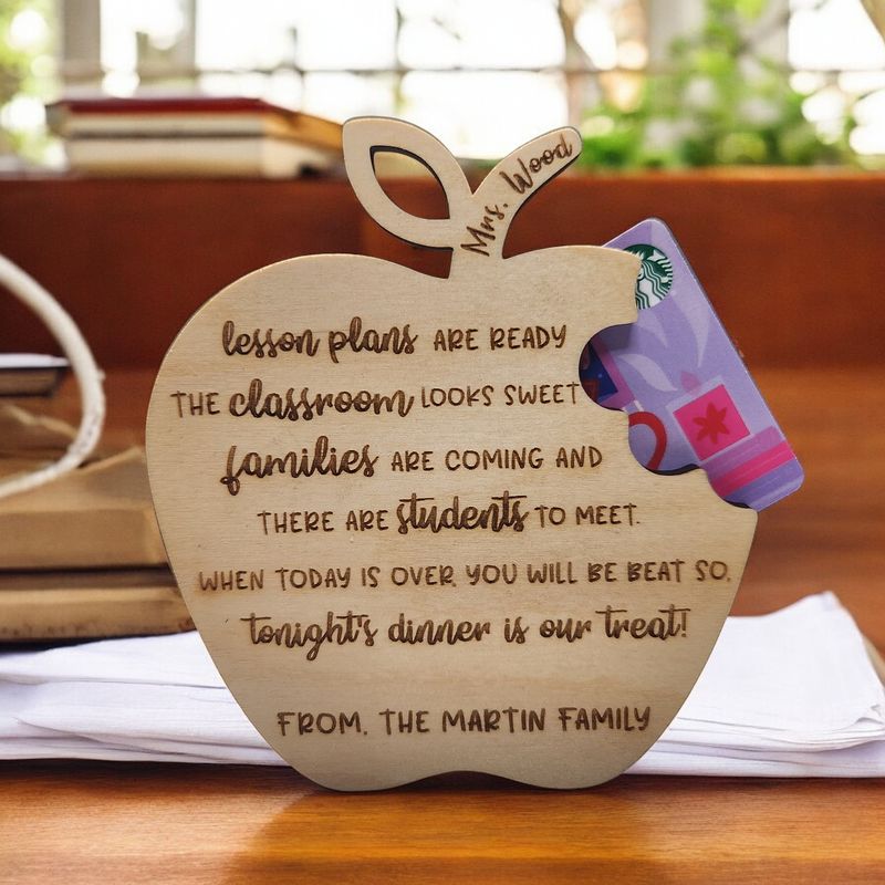 Custom Teacher Appreciation | Gift Card Holder | lesson plans are ready | Gift for Teacher | End of Year | Thank you | Open House