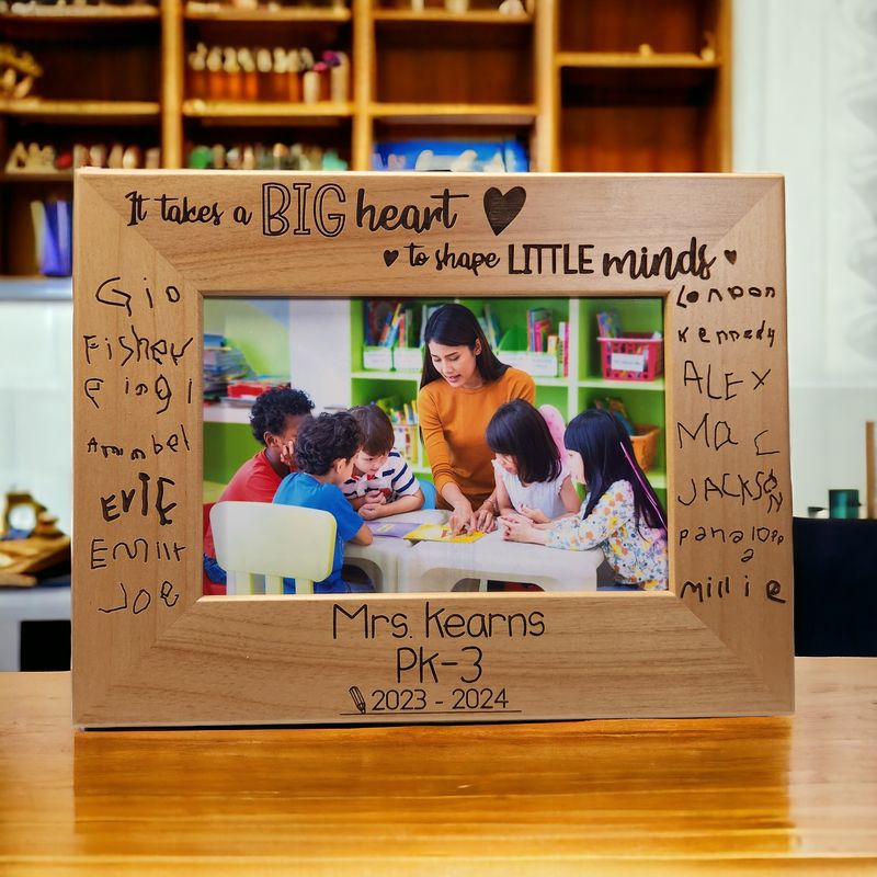Teacher Appreciation Gift | Teacher Thank You Gift | Laser Engraved Signatures| Picture Frame | End of Year Gift | Classroom Gift