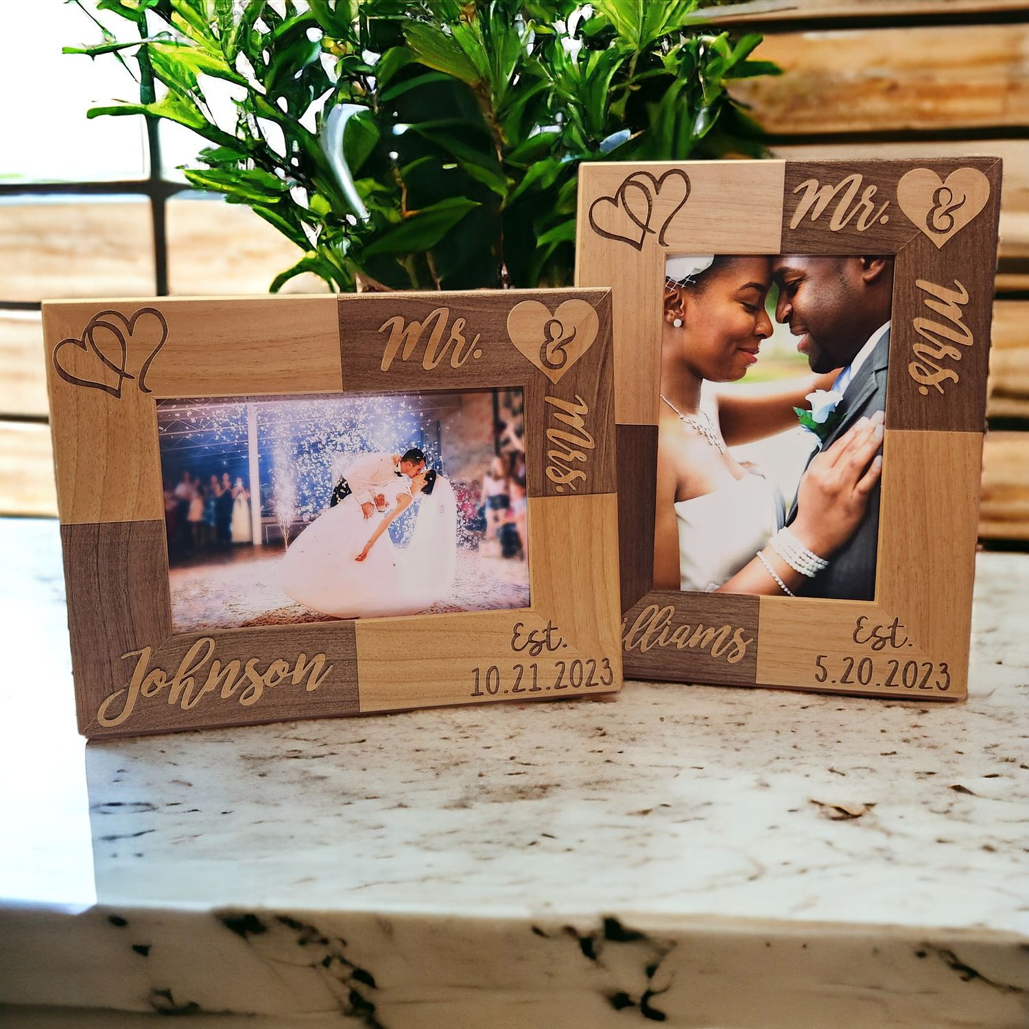 Mr. &amp; Mrs. Personalized Wedding Frame | Custom | Anniversary Gift | Wedding| Wife or Husband | Gift for Couple