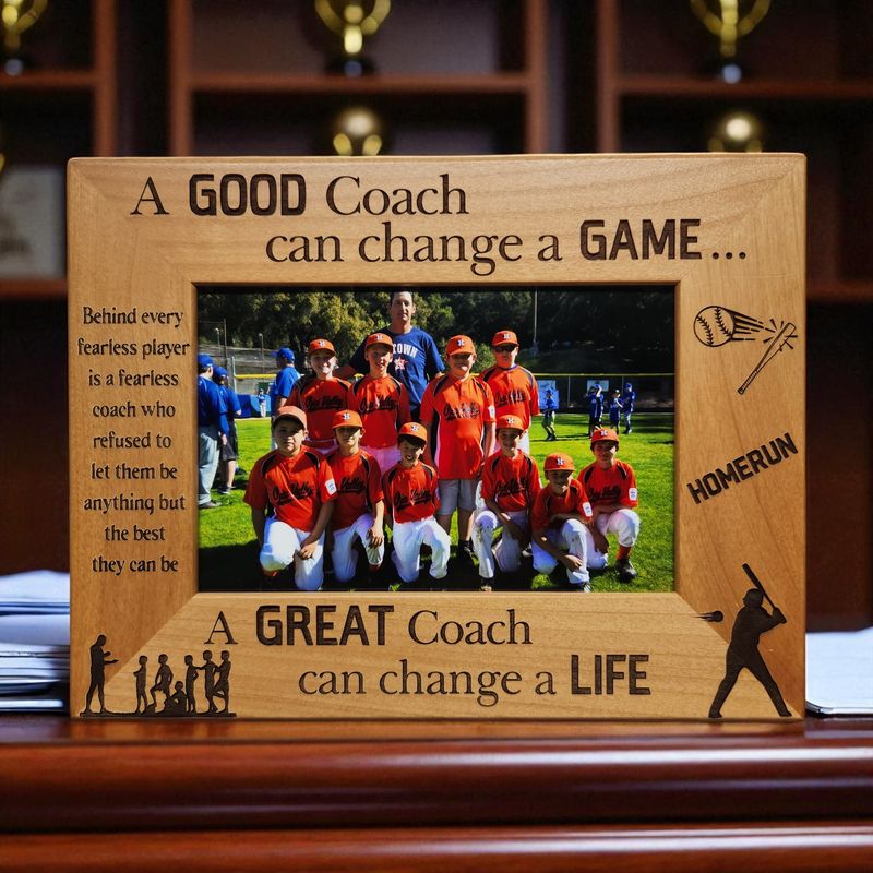 Coach Appreciation | Baseball Coach Frame | End of the Year | Team Gift | Little League | Sports