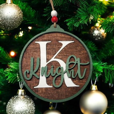 3D Family Name Ornament | Personalized Home Decor Gift | Personalized Name Decoration for Holidays | Family Ornament | Christmas Ornament