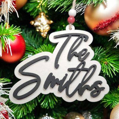 3D Family Name Ornament | Personalized Gift | Unique Gift Idea | Christmas Ornament | Personalized Family Ornament