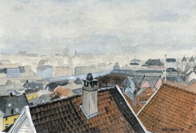 FJELLGATEN - Bergen 16 x 20 cm