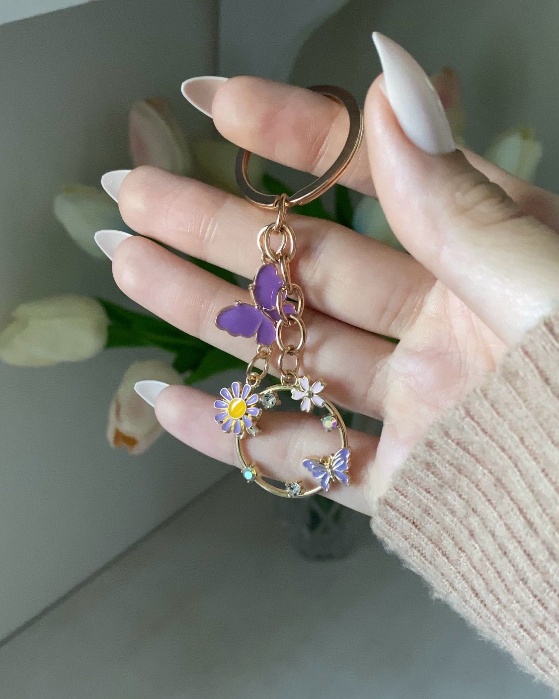Porte clé 🪻 Un printemps pour te succomber
