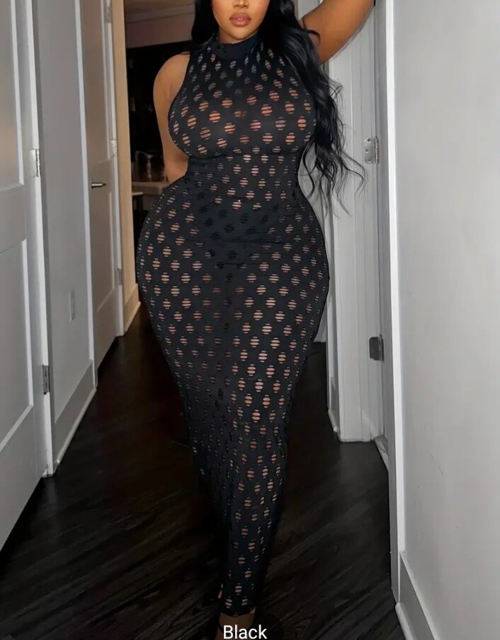 Fishnet Tank Dress