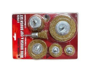 6Pc Wire Brush Wheel Set
