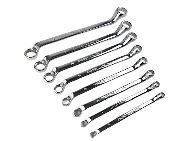 8 Piece Double Ended Ring Spanners offset