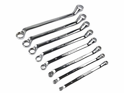 8 Piece Double Ended Ring Spanners offset