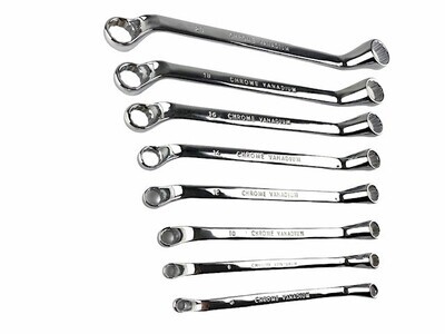 8 Piece Double Ended Ring Spanners offset