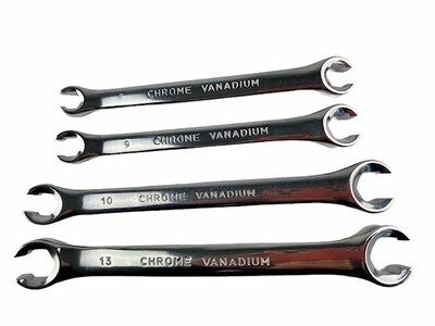 4 Pc Flare Nut Spanner Set