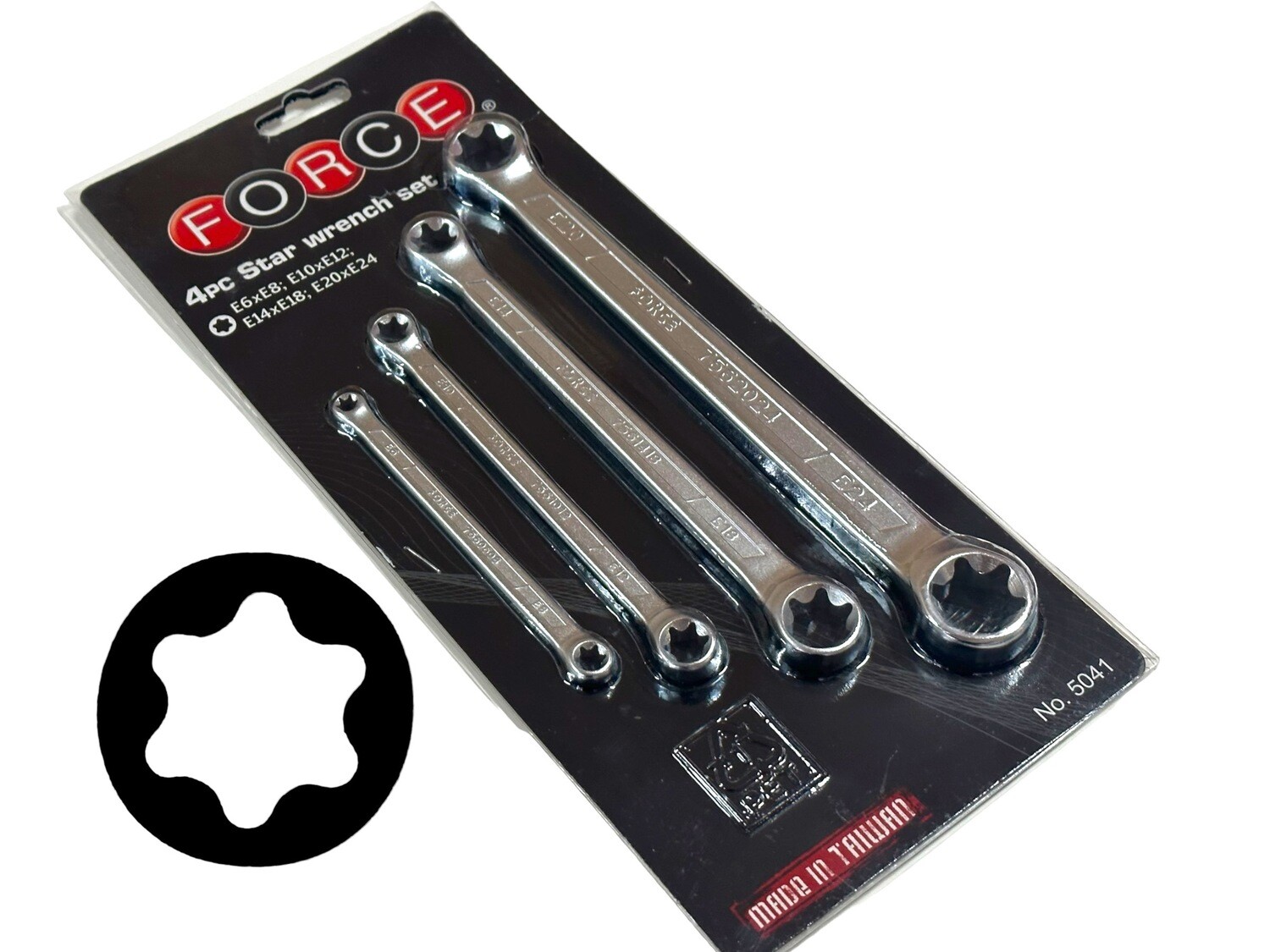 RING SPANNER SET 4PC STAR METRIC