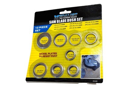 12 Piece Saw Blade Bush Assortment