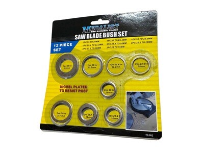 12 Piece Saw Blade Bush Assortment