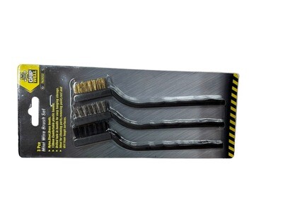 3 Pc Mini Wire Brush Set