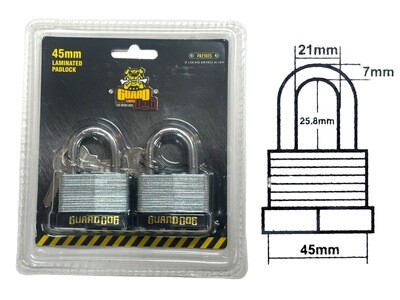 2 Piece 45mm Laminated Locks