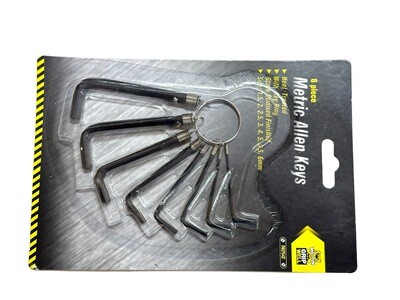 8 Piece Metric Allan Key Set Hex Keys