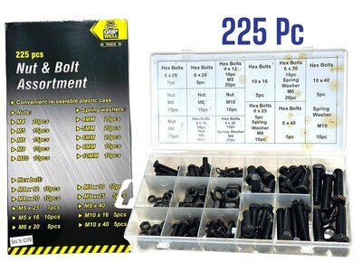 225 Piece Nuts and Bolts Assortment