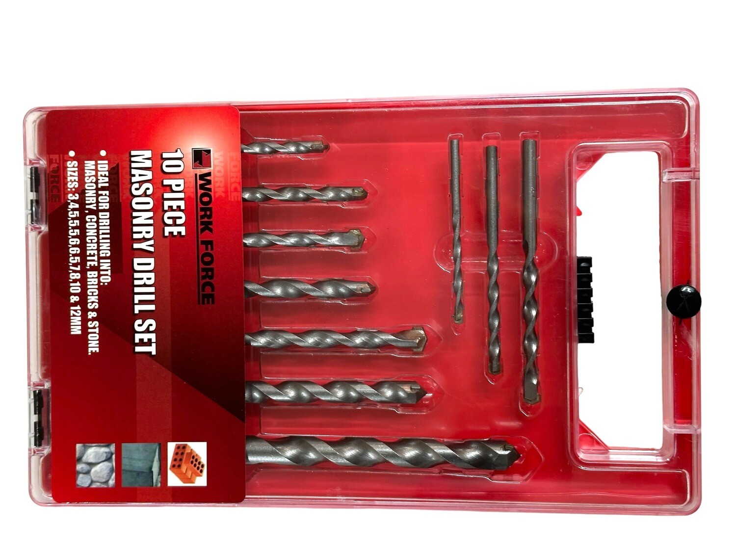 10 Piece Metric Masonry Drill Bit Set