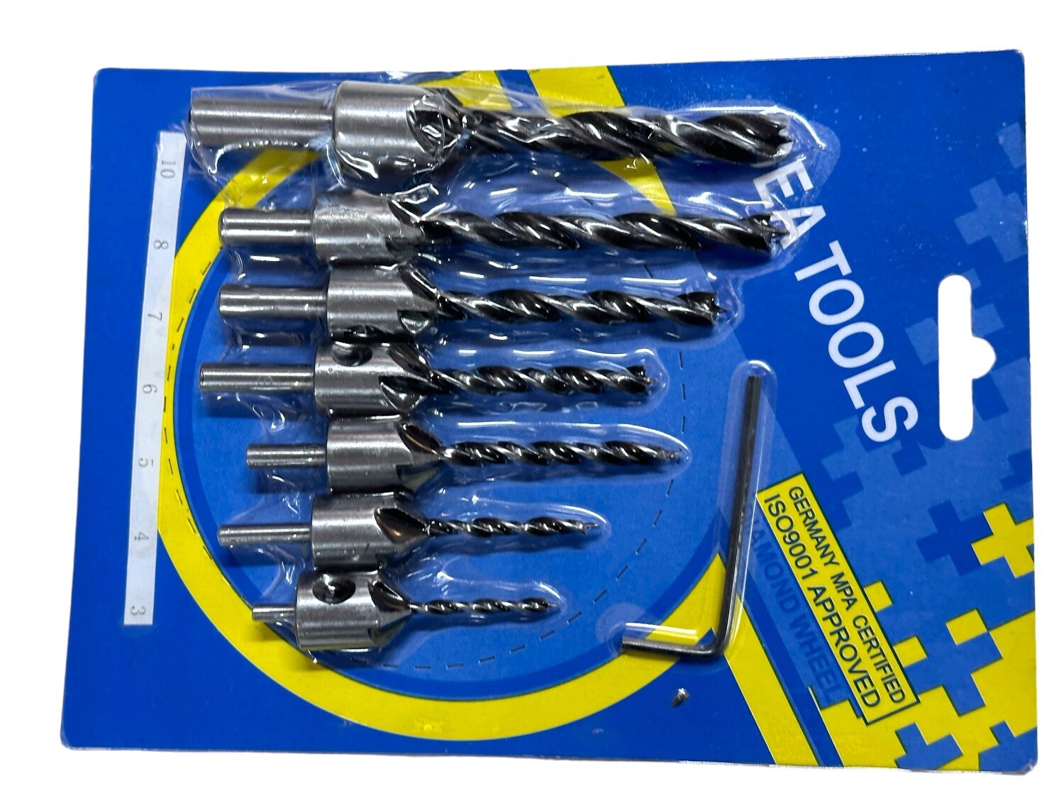 7 Piece Counter Sink Wood Bits 3-8mm, 10mm