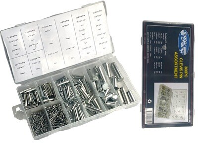300 Piece Clevis Pin Assortment 3/16”-3/8”