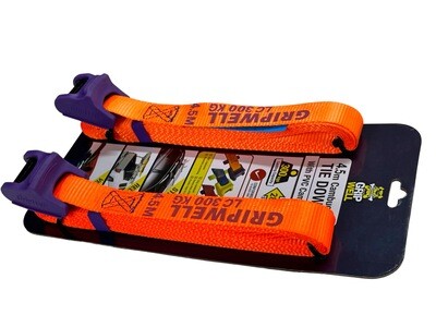2PC Tie Down Straps 4m x 28mm