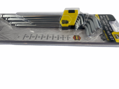 9 Piece Extra Long Arm Hex Metric with Ball Point