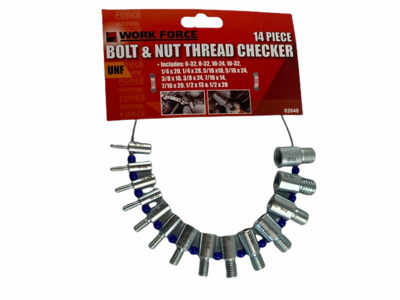 14 Piece Nut and Bolt Checker UNF