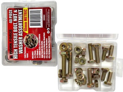 10mm 40Pc High Tensile Nuts and Bolts Set