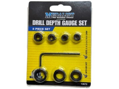8 Piece Drill Depth Gauge Set Drills