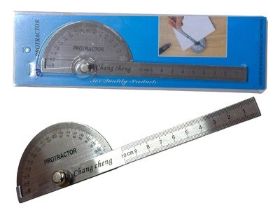 180 Degree Protractor with 10cm Rule