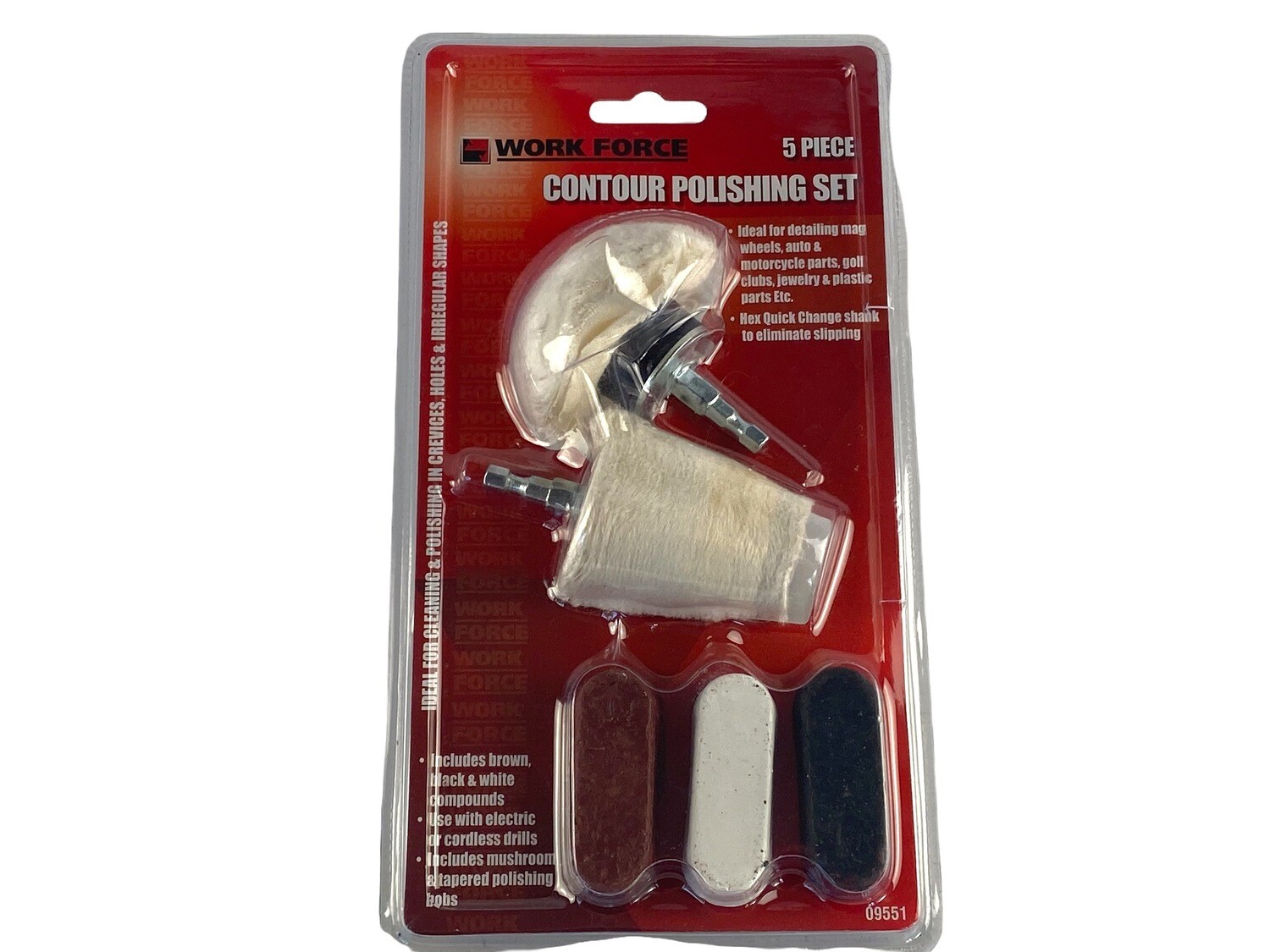 5 Piece Buff Cloth on Stem 