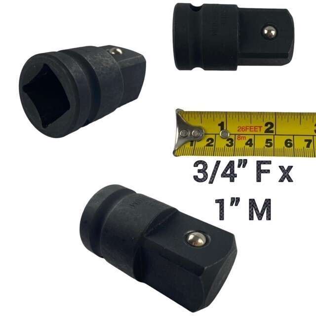 3/4”F Drive x 1”M Impact Adaptor