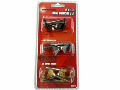 18 Piece Mini Wire Brush set Rotary Tool