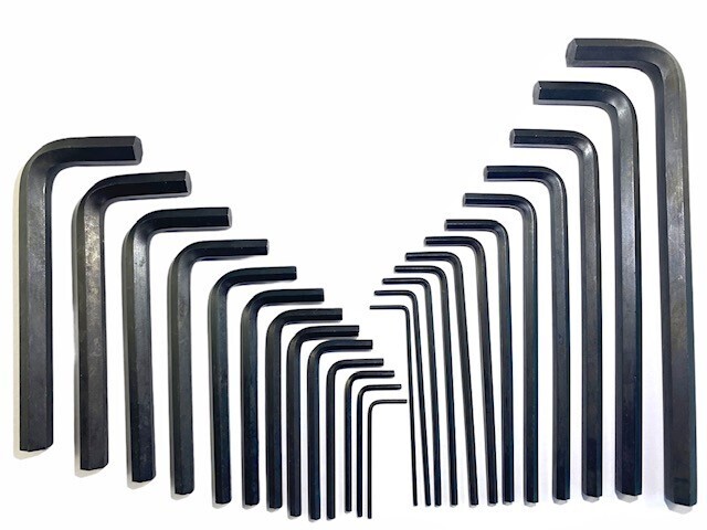 25 PC Allen Key Hex Set Metric and SAE
