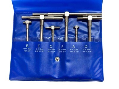 6 Pc Telescoping Gages Gauge Set 5/16” - 6”