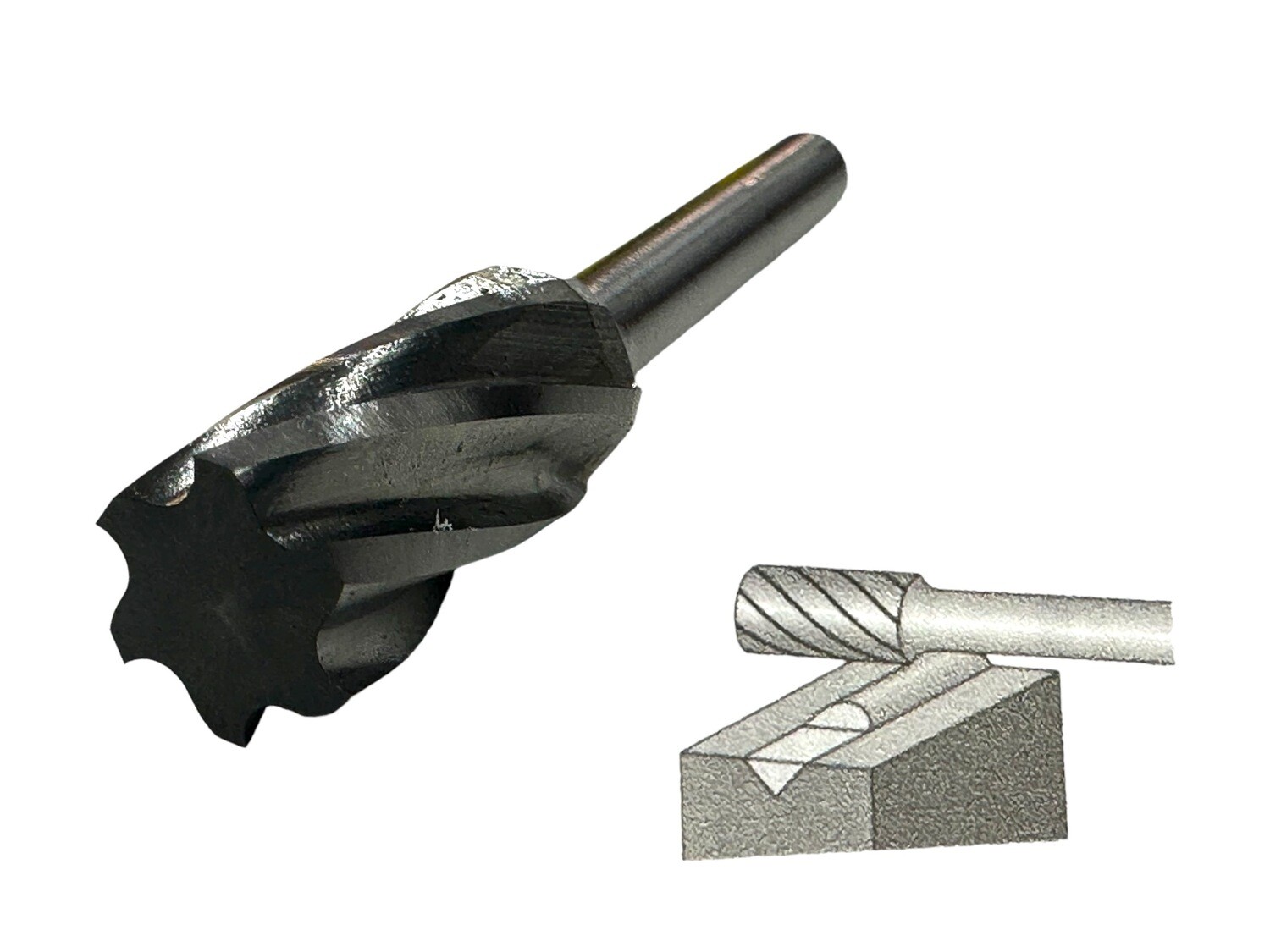 Aluminium Cut Flat Top 12mm with 6mm Shank
