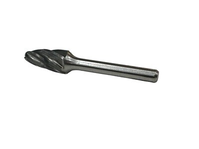 Aluminium Carbide Burr Tree (Radius) 12mm x 25mm with 6mm Shank