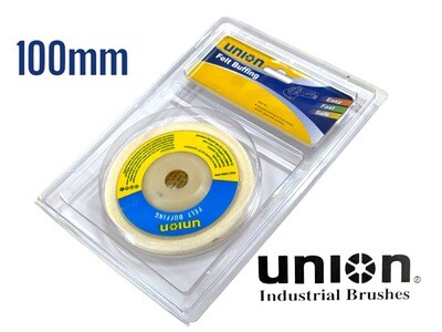 100mm Union Felt Buffing Disk 16mm Bore