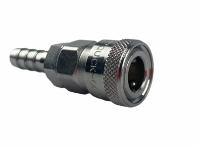 Air Hose Coupling Hi Flow Quick Release x 3/8" Barb