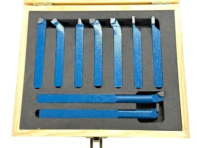 9 Piece Lathe Tool Set 10mm Tipped