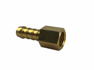 Air Hose Fitting Brass 1/4" BSP F x 3/8" Barb