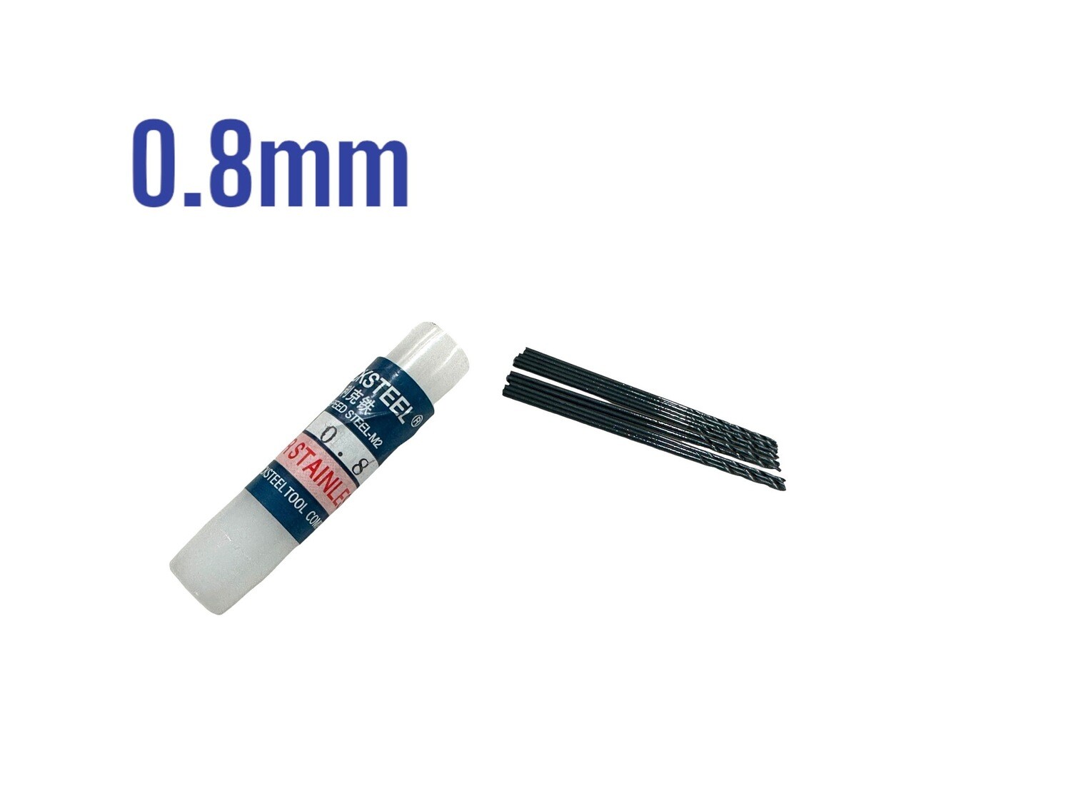 0.8mm Drill Bit Suitable for Stainless Steel SOLD INDIVIDUALLY