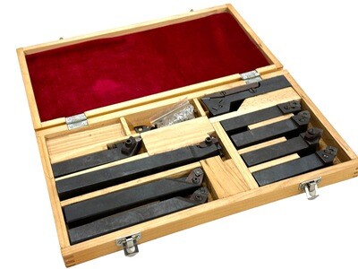 9 Piece Lathe Tool Set 20mm Includes Spare Tips
