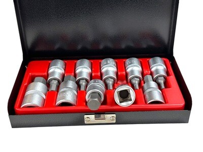 10pc hex socket set Imperial 1/2" Drive