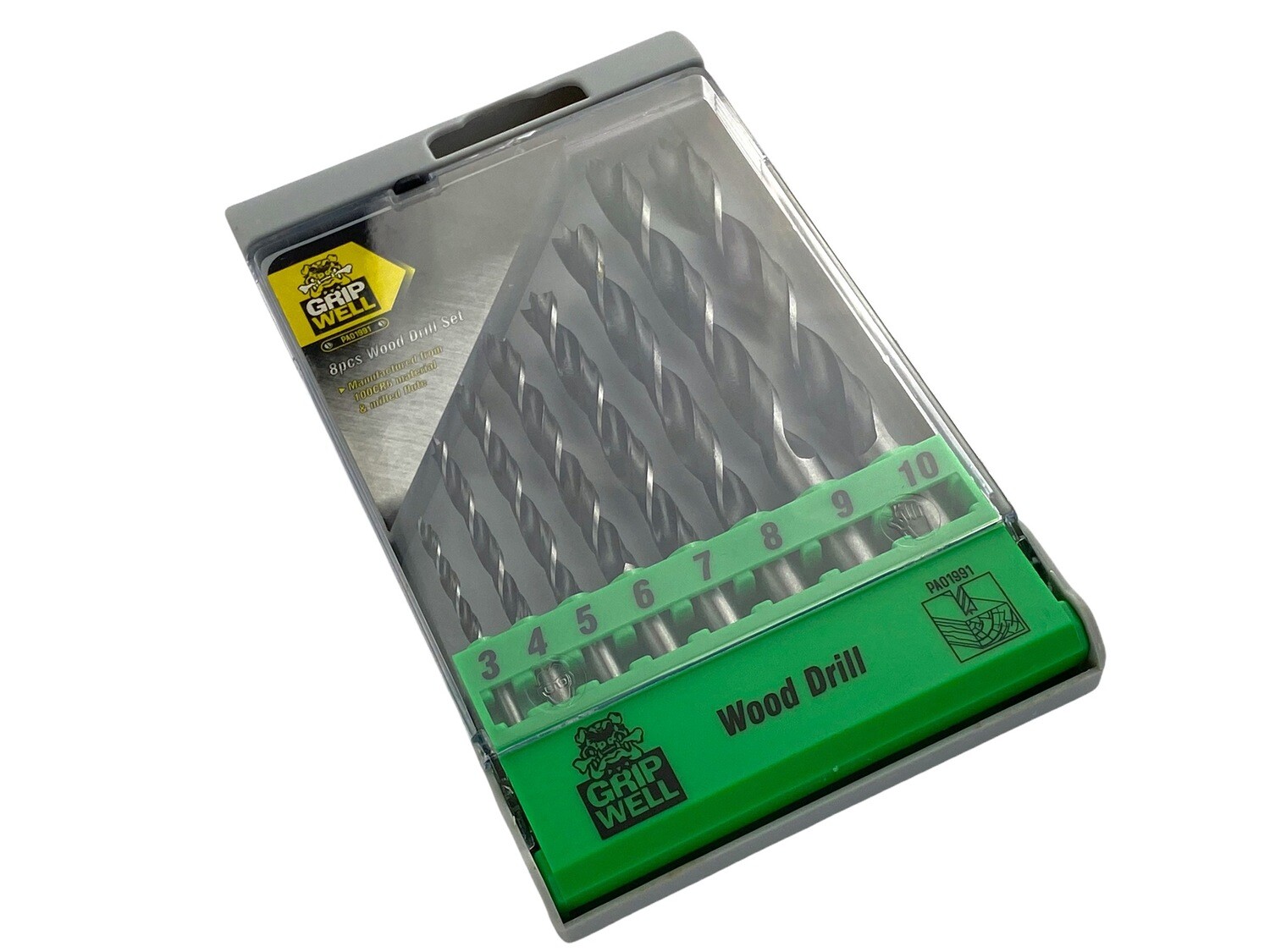 8 Piece Wood Drill Bit Set