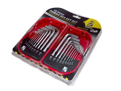 18PC Hex Set Allen Keys Metric and SAE